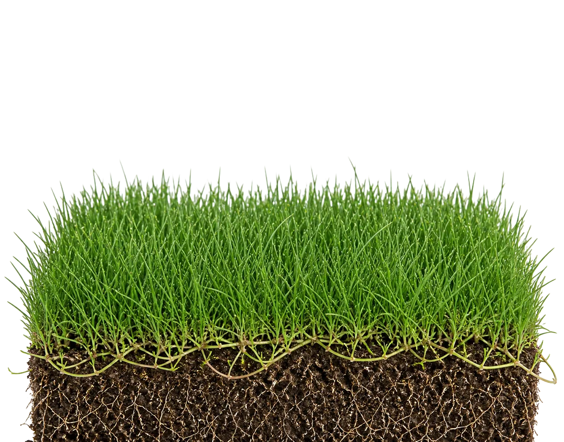 Agrostis Stolonifera çim örtüsü — yoğun yeşil yapı ve kök sistemi