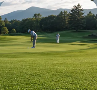 Golf sahasında kısa kesim oyun çimi